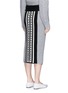 Back View - Click To Enlarge - MAME - Tassel jacquard panel rib knit midi skirt