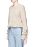 Front View - Click To Enlarge - MAME - Fringe wool-silk sweater