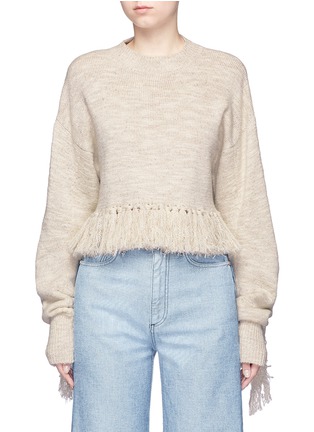 Main View - Click To Enlarge - MAME - Fringe wool-silk sweater