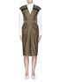 Main View - Click To Enlarge - MAME - Ribbon woven shoulder belted twill dress