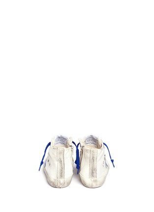 Back View - Click To Enlarge - BONPOINT - x Golden Goose 'Tennis' suede trim canvas toddler sneakers