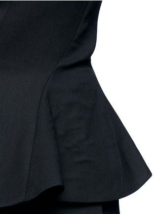 Detail View - Click To Enlarge - MONSE - Off-shoulder virgin wool blend tuxedo jacket