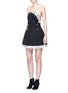 Figure View - Click To Enlarge - MONSE - Button stripe strapless bustier dress