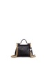 Back View - Click To Enlarge - - - 'Miss Sicily' mini lizard embossed leather pearl chain satchel
