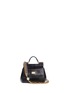 Main View - Click To Enlarge - - - 'Miss Sicily' mini lizard embossed leather pearl chain satchel