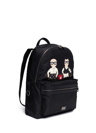 Front View - Click To Enlarge - - - 'Vulcano' designer appliqué backpack