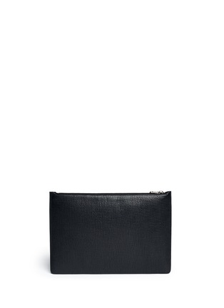 Back View - Click To Enlarge - - - Designer appliqué medium leather zip pouch