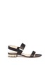 Main View - Click To Enlarge - NICHOLAS KIRKWOOD - Faux pearl heel leather slingback sandals