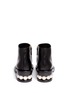 Back View - Click To Enlarge - NICHOLAS KIRKWOOD - 'Casati' faux pearl heel leather ankle boots