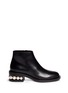 Main View - Click To Enlarge - NICHOLAS KIRKWOOD - 'Casati' faux pearl heel leather ankle boots