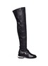 Main View - Click To Enlarge - NICHOLAS KIRKWOOD - Faux pearl heel thigh high leather boots