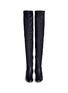 Front View - Click To Enlarge - NICHOLAS KIRKWOOD - Faux pearl stretch leather thigh high boots