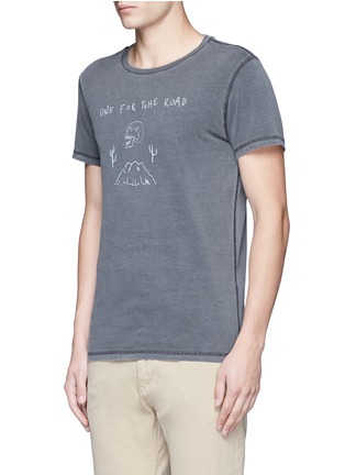 Front View - Click To Enlarge - SCOTCH & SODA - 'Rocker' washed cotton T-shirt