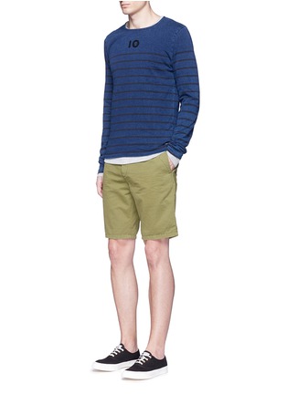 Figure View - Click To Enlarge - SCOTCH & SODA - Garment dyed cotton shorts