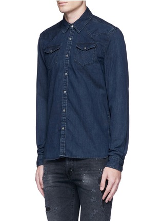 Front View - Click To Enlarge - SCOTCH & SODA - Denim Western shirt