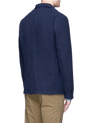 Back View - Click To Enlarge - SCOTCH & SODA - Slim fit cotton-linen soft blazer
