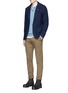 Figure View - Click To Enlarge - SCOTCH & SODA - Slim fit cotton-linen soft blazer