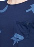 Detail View - Click To Enlarge - SCOTCH & SODA - Symbol print indigo dye T-shirt