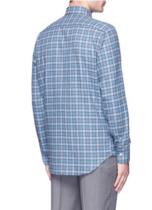 Back View - Click To Enlarge - CANALI - Check cotton flannel shirt