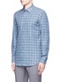 Front View - Click To Enlarge - CANALI - Check cotton flannel shirt