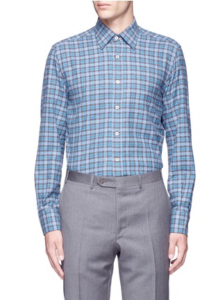 Main View - Click To Enlarge - CANALI - Check cotton flannel shirt
