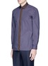 Front View - Click To Enlarge - CANALI - Gingham check cotton shirt