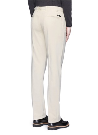 Back View - Click To Enlarge - ARMANI COLLEZIONI - Regular fit cotton chinos