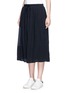 Front View - Click To Enlarge - JAMES PERSE - Puckered drawstring cotton gauze skirt