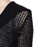 Detail View - Click To Enlarge - JAMES PERSE - Cotton-linen high gauge knit hood cardigan