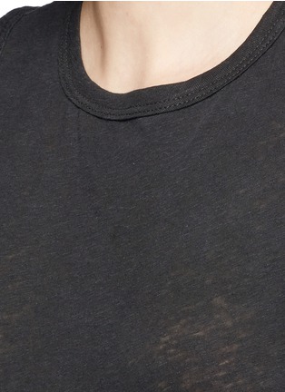 Detail View - Click To Enlarge - JAMES PERSE - Linen-cotton tomboy tank top