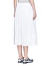 Back View - Click To Enlarge - JAMES PERSE - Puckered drawstring cotton gauze skirt