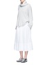Figure View - Click To Enlarge - JAMES PERSE - Puckered drawstring cotton gauze skirt