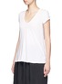 Front View - Click To Enlarge - JAMES PERSE - V-neck cotton jersey T-shirt