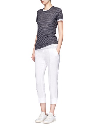 Figure View - Click To Enlarge - JAMES PERSE - Banded cuff linen pants