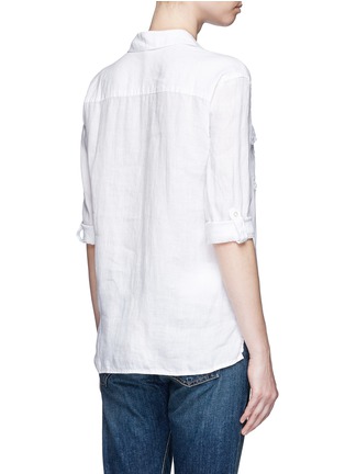 Back View - Click To Enlarge - JAMES PERSE - Pocket button-up canvas linen shirt