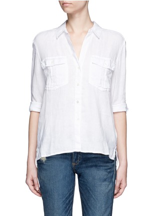 Main View - Click To Enlarge - JAMES PERSE - Pocket button-up canvas linen shirt