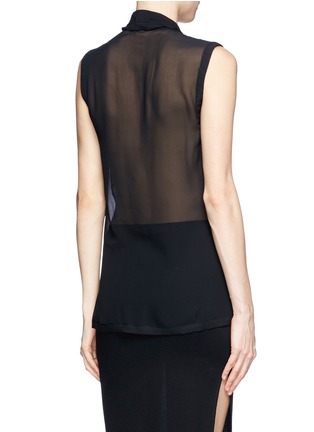 Back View - Click To Enlarge - HELMUT LANG - Silk wrap top