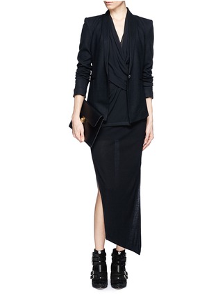 Figure View - Click To Enlarge - HELMUT LANG - Silk wrap top