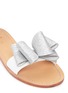 Detail View - Click To Enlarge - KATE SPADE - 'Cicely' glitter bow leather slide sandals