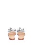 Back View - Click To Enlarge - KATE SPADE - 'Cicely' glitter bow leather slide sandals