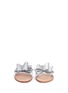 Front View - Click To Enlarge - KATE SPADE - 'Cicely' glitter bow leather slide sandals