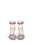 Front View - Click To Enlarge - KATE SPADE - 'Elsa' metallic glitter lamé sandals