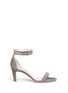 Main View - Click To Enlarge - KATE SPADE - 'Elsa' metallic glitter lamé sandals