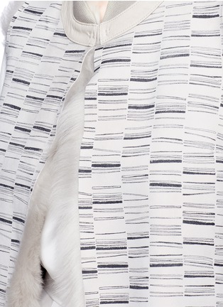 Detail View - Click To Enlarge - KARL DONOGHUE - Reversible stripe print lambskin shearling gilet