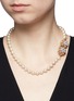 Figure View - Click To Enlarge - MIRIAM HASKELL - Crystal floral clasp glass pearl necklace
