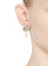 Figure View - Click To Enlarge - MIRIAM HASKELL - Crystal glass pearl beaded bouquet drop earrings