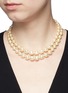 Figure View - Click To Enlarge - MIRIAM HASKELL - Bird clasp two strand Baroque pearl choker necklace