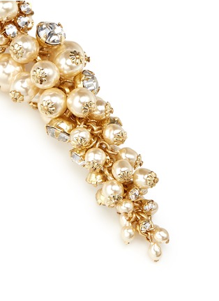 Detail View - Click To Enlarge - MIRIAM HASKELL - Crystal glass pearl drop earrings