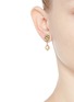 Figure View - Click To Enlarge - MIRIAM HASKELL - Crystal glass pearl drop floral earrings