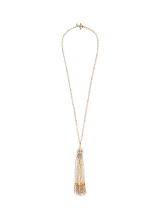 Main View - Click To Enlarge - MIRIAM HASKELL - Baroque pearl tassel pendant necklace